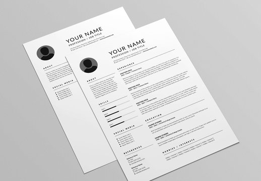 Classic Resume and Cover Letter Layout 