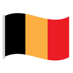 Isolated Belgian flag on a white background, Vector illustration