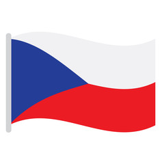 Isolated Czech flag on a white background, Vector illustration