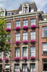 Traditional old buildings in Amsterdam