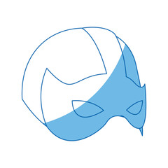 mask for face character super hero in the style of comics vector illustration