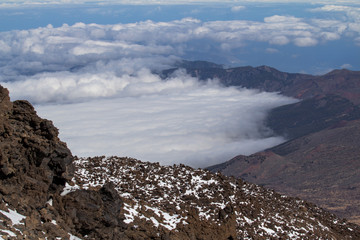 Clouds over the valley and the forest
