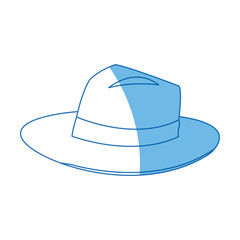 hat for men elegance with ribbon accessory icon vector illustration