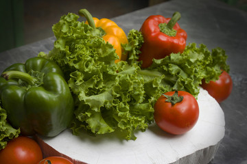 Tomatoes and lettuce