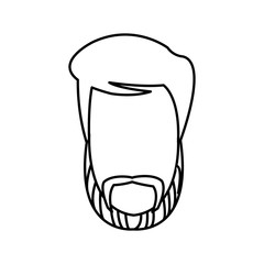 head man male avatar character hair style vector illustration