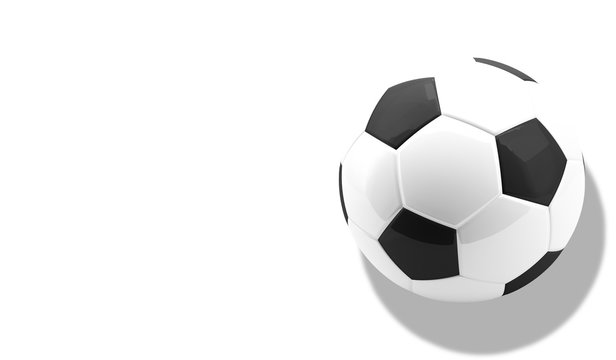soccer ball football 3d rendering isolated