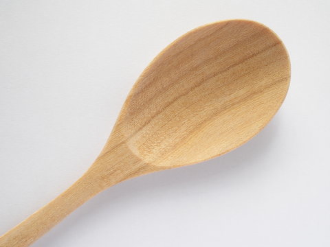 parawood spoon on white background