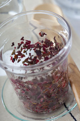 Illustration of organic cosmetics Red grapevine