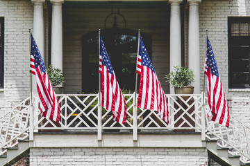 Fototapeta premium United States Flags 