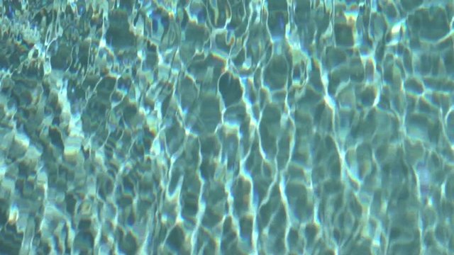 Pool water in slow motion