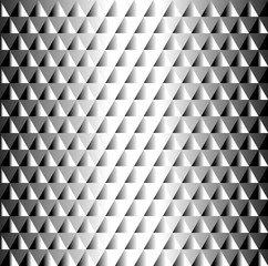 Beautiful geometric black and white tiled  pattern of triangles