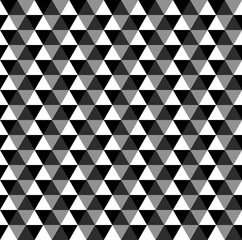 Black geometric seamless pattern of triangles