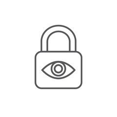 Privacy mode icon with security feature