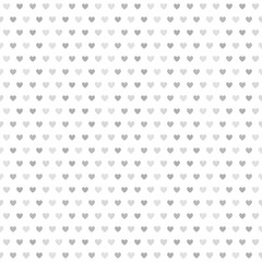Gray striped heart pattern. Seamless vector background