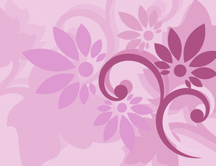 Fototapeta na wymiar Seamless purple floral wallpaper