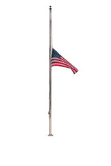 PNG cutout image of American flag on transparent background. 