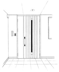 漫画風ペン画イラスト　住宅