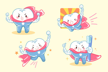  super cartoon tooth take brush