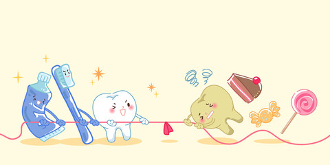 tooth in the tug of war