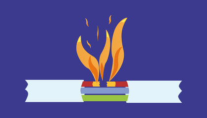 Cable break disconnect, Breakage banner background, Vector illustration