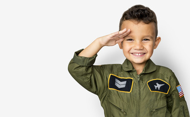 Schoolboy with pilot uniform for dream occupation © Rawpixel.com