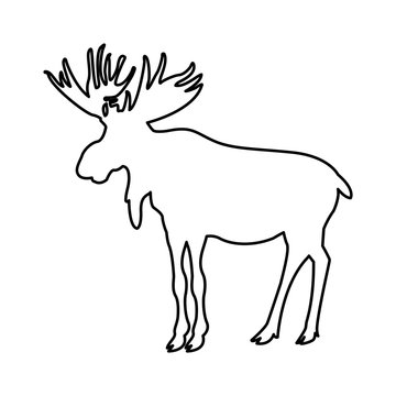 american elk animal forest wild life image vector illustration