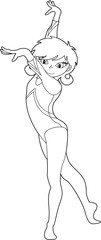 Cute Cartoon Gymnast