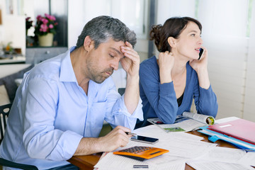 Couple doing paperwork