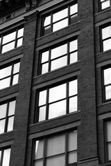 City windows black and white