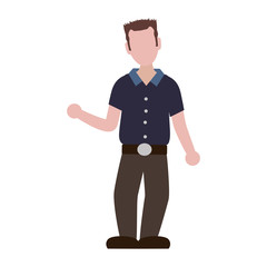 faceless man adult vector illustration graphic design icon