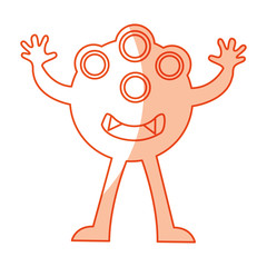 funny monster character icon vector illustration design