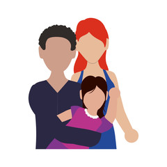 family faceless together vector illustration graphic design icon