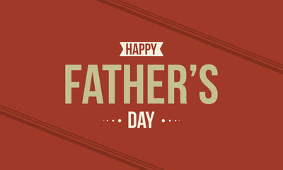 Happy father day on red background style