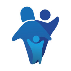 family faceless together vector illustration graphic design icon