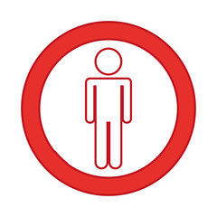 male figure silhouette icon vector illustration design