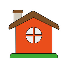 small colorful house over white background vector illustration design 