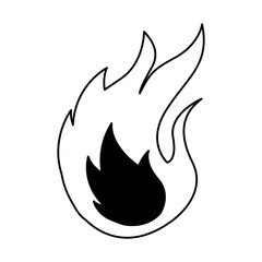 fire flame signal icon vector illustration design