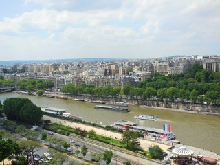 Fototapeta premium Aerial View Atop of the Eiffel Tower
