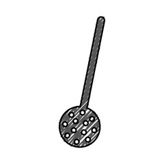 kitchen fried spoon spatula isolated icon vector illustration design