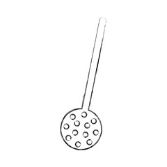 kitchen fried spoon spatula isolated icon vector illustration design