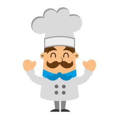 funny chef avatar character vector illustration design