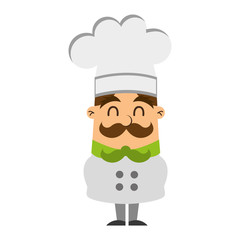 funny chef avatar character vector illustration design