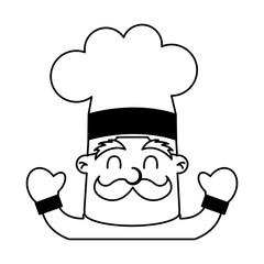 funny chef avatar character vector illustration design