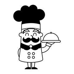 funny chef avatar character vector illustration design