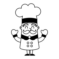 funny chef avatar character vector illustration design