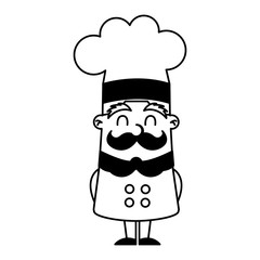 funny chef avatar character vector illustration design