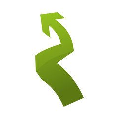 shape arrow curve icon vector illustration graphic design