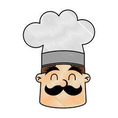 funny chef avatar character vector illustration design