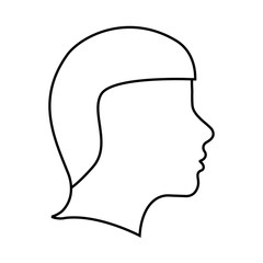 avatar man face icon over white background vector illustration