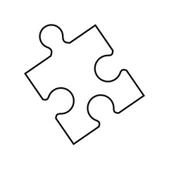 jigsaw puzzle icon over white background vector illustration